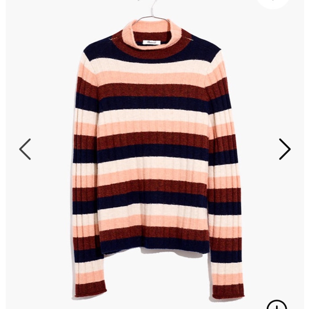Madewell Striped Evercrest Turtleneck Sweater